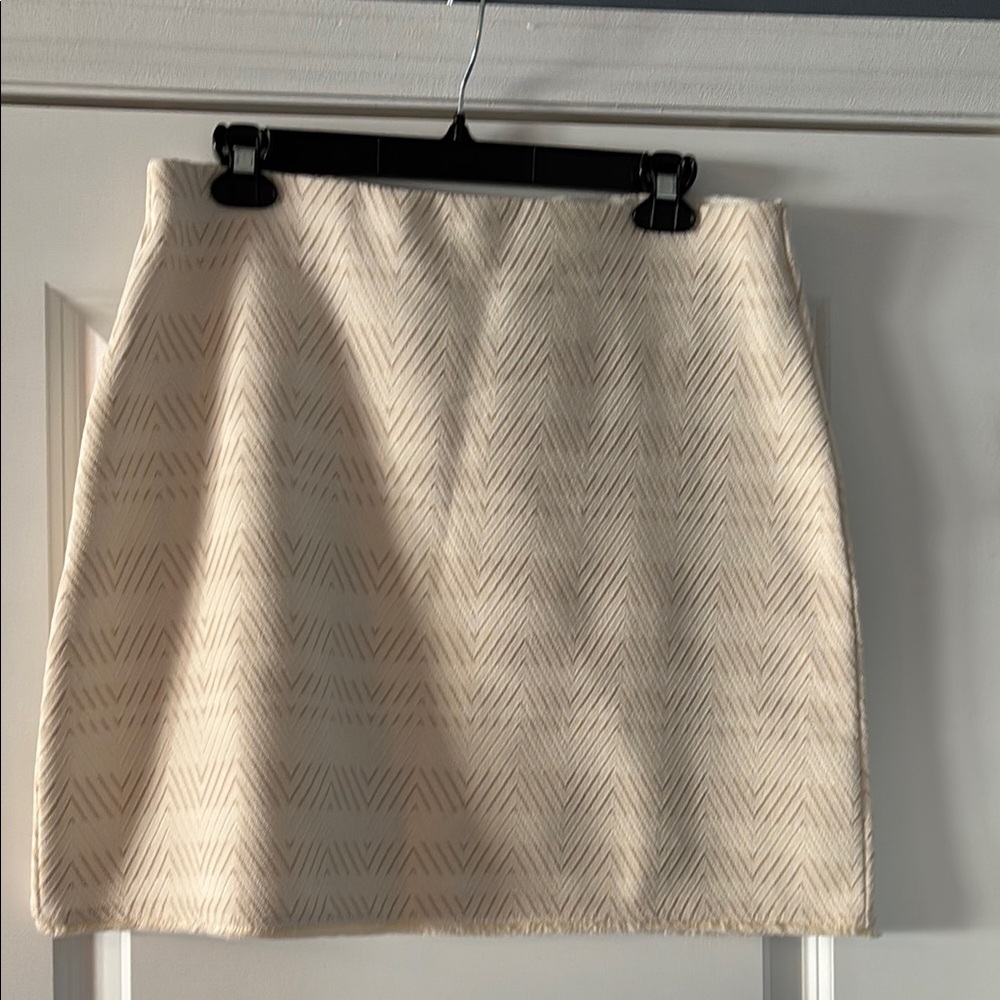 LOFT Cream Mini Pencil Skirt for Cocktail